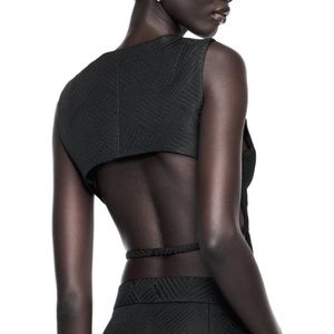 ZARA OPEN BACK JACQUARD VEST